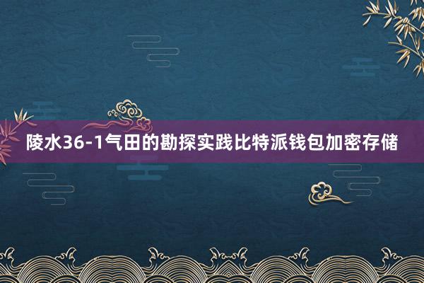 陵水36-1气田的勘探实践比特派钱包加密存储