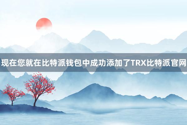 现在您就在比特派钱包中成功添加了TRX比特派官网