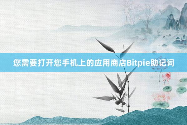 您需要打开您手机上的应用商店Bitpie助记词