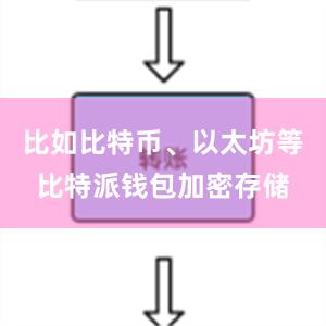 比如比特币、以太坊等比特派钱包加密存储